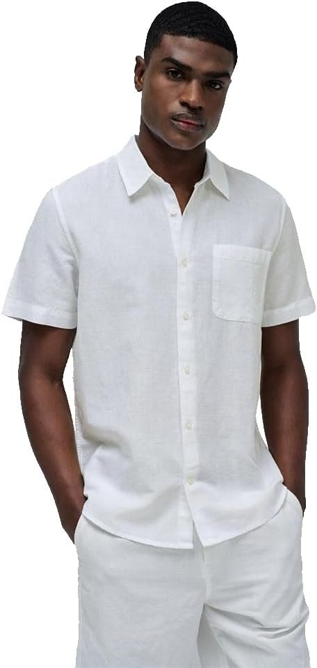 41uaon29ePL._AC_SX679_ Salsa Jeans 21009481 Regular Fit Long Sleeve Shirt L, White, L - Image 1