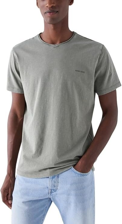 Salsa Raw Edge Slim Fit Jeans T-shirt met korte mouwen voor heren